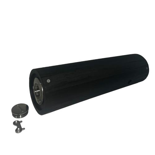 black tube with metal opening